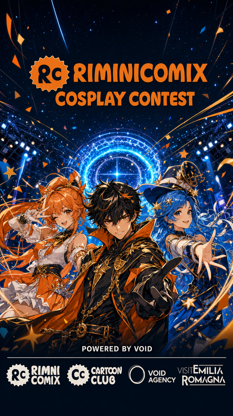 RIMINICOMIX COSPLAY CONTEST 2026 — powered by Void Agency